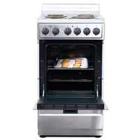 20″ 4 Burners Freestanding Electric Stove, SILVER COLOR, Model# PRE2023GS