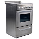 24″ 4 Burners  Electric  Flat Top Stove, Stainless. steel, Model: PRE2426GS