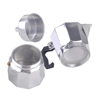 HOT Aluminio 1 taza / 3 tazas / 6 tazas / 9 tazas Cocina italiana superior / cafetera Moka espresso UZ