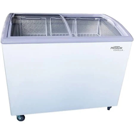 7.4 cu. ft Residential/Commercial Curved Glass Top Chest Freezer in White