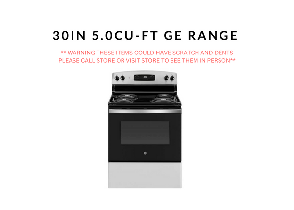 GE 30in 5.0 Cu-Ft Range