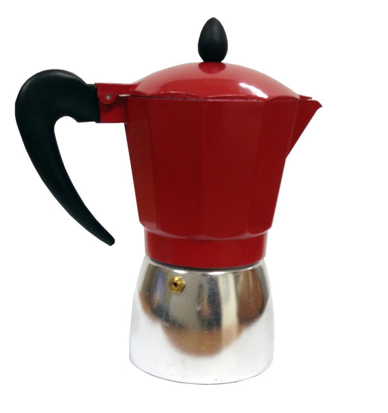 IMUSA - 6 Cup Aluminum Espresso Maker  Red