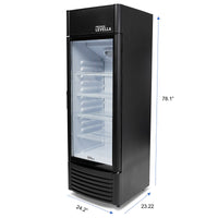 BEVERAGE GLASS DOOR COOLER  12.5 ft³ Vertical refrigerator display Model PRF12507DX