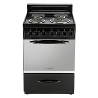 4 BURNERS ELECTRIC STOVE  WITH OVEN 24”WIDE FOR APARTMENT/ Black color