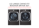 LG Large Capacity Washer Dryer Set (Stainless Steel)