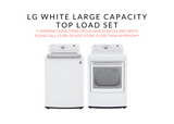 LG White Large Capacity Top Load Set