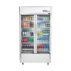 16.0 Cu Ft. Double Glass Door Merchandiser Refrigerator - Silver - PRN165DX