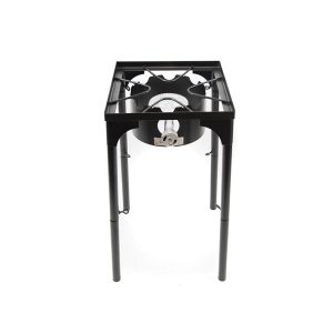 High Pressure Single Propane Burner Outdoor Cooker Adjustable Legs - Outdoor Use Only