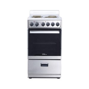 20″ 4 Burners Freestanding Electric Stove White With Coil - PRE2023GS