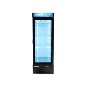 MoTak 25" One Section Display Freezer w/ Swing Doors - Bottom Mount Compressor, Black, 115v - MGD-1DF-16-HC